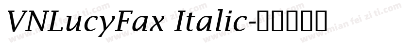 VNLucyFax Italic字体转换